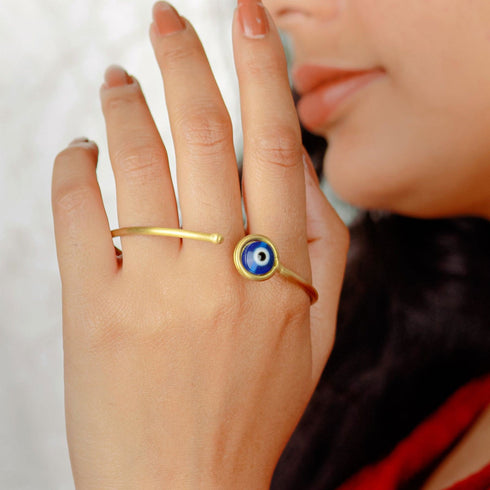 Elegant Evil Eye Bangle - The Earth Store - Fashion Accessories